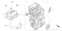 Page F Diagram and Parts List for GS190A Type QBA2 Honda Engine