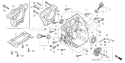 Part Location Diagram of 11300-Z0D-409 Honda Cover Assembly.- Crankcase