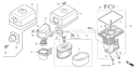Page D Diagram and Parts List for GX120K1 Type H1 - VIN# GC01-4300001 Honda Engine