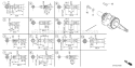 Page F Diagram and Parts List for GX120K1 Type WKT2 Honda Engine