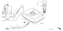 Page K Diagram and Parts List for GX120T1 Type QA2 Honda Engine