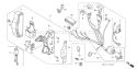 Part Location Diagram of 90682-ZE1-000 Honda Clip- Cord