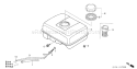 Page K Diagram and Parts List for GX160H1 Type QX Honda Engine