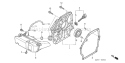 Part Location Diagram of 11300-ZK8-V00 Honda Cover Assembly.- Crankcase