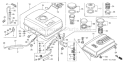 Page M Diagram and Parts List for GX160K1 Type QXE2 - VIN# GC02-8670001-9099999 Honda Engine