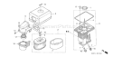 Part Location Diagram of 17410-ZE1-841 Honda Elbow- Air Cleaner