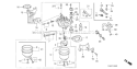 Part Location Diagram of 16100-ZH8-W61 Honda Carburetor Assembly - Be65c B