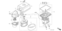 Page A Diagram and Parts List for GX200UT Type QXC9 Honda Engine