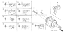 Page F Diagram and Parts List for GX200 Type QXB2 - VIN# GCAE-1000001-1899999 Honda Engine