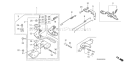 Part Location Diagram of 16562-ZL0-V30 Honda Spring- Throttle Return