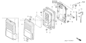 Page A Diagram and Parts List for GX240K1 Type EDS2/A - VIN# GC04-4400001-9999999 Honda Engine
