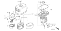 Page A Diagram and Parts List for GX240K1 Type QXC Honda Engine