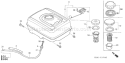 Page K Diagram and Parts List for GX240K1 Type QT Honda Engine