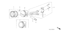Part Location Diagram of 13101-ZE2-W00 Honda Piston - Std