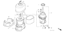 Page A Diagram and Parts List for GX240 Type QAE Honda Engine