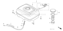 Page K Diagram and Parts List for GX240 Type QAE Honda Engine