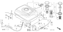 Page K Diagram and Parts List for GX270U Type VSD9 Honda Engine