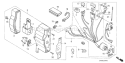 Part Location Diagram of 31610-ZE3-W21ZB Honda Box Assembly.- Control - 3A R8