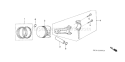 Part Location Diagram of 13101-ZE3-W00 Honda Piston - Std