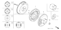 Page K Diagram and Parts List for GX340R1 Type ENT - VIN# GCAMK-1000001 Honda Engine