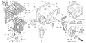 Page P Diagram and Parts List for GX390K1 Type VXE - VIN# GCAA-3400001 Honda Engine
