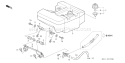 Part Location Diagram of 17508-GBF-830 Honda Rubber- Tank Mounting