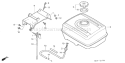 Page M Diagram and Parts List for GX620 Type QAP2 - VIN# GCAD-1000001-1999999 Honda Engine