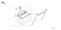 Part Location Diagram of 31512-ZA0-000 Honda Plate- Battery Setting