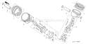 Page R Diagram and Parts List for GX620 Type VXE2 - VIN# GCAD-1000001-1999999 Honda Engine