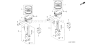 Part Location Diagram of 13101-ZG8-000 Honda Piston - Std