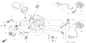 Part Location Diagram of 32100-ZG8-810 Honda Harness Assembly.- Engine