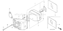 Part Location Diagram of 18310-ZE6-003 Honda Muffler