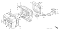 Part Location Diagram of 18310-Z1E-900 Honda Muffler