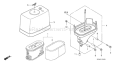 Page A Diagram and Parts List for GXV340RT2 Type DA2 Honda Engine