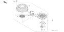 Page Q Diagram and Parts List for GXV340RT2 Type DA2 Honda Engine