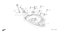 Page M Diagram and Parts List for GXV50U Type SAR - VIN# GJAAK-1000001 Honda Engine