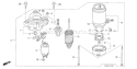 Page P Diagram and Parts List for GCV530 Type QXA4 Honda Engine