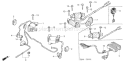 Page K Diagram and Parts List for GXV610K1 Type QAFA - VIN# GJAC-2020001-9999999 Honda Engine