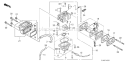 Part Location Diagram of 16211-ZJ6-U10 Honda Insulator- Carburetor