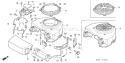 Page H Diagram and Parts List for GXV610 Type QAF - VIN# GJAC-1000001-1999999 Honda Engine