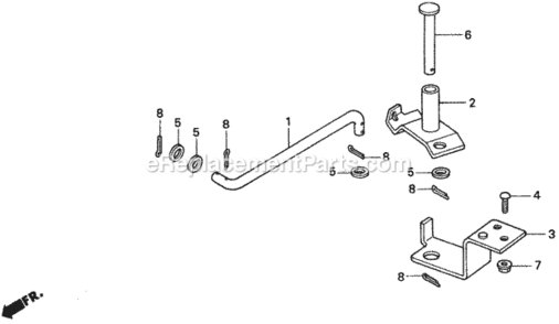 P.T.O. Clutch Diagram and Parts List for H1011 Type SACVIN# MZAW-6000001 Honda Lawn Tractor
