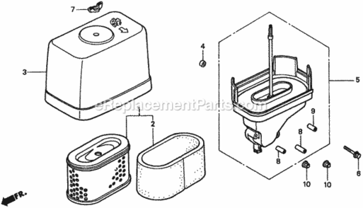 Air Cleaner 2 Diagram and Parts List for H2013K1 Type SDACVIN# MZBF-6100001 Honda Lawn Tractor