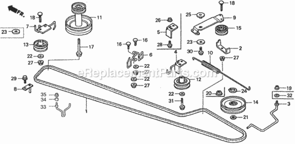 Part Location Diagram of 91551-VG3-000 Honda Collar, Fr. Adjusting