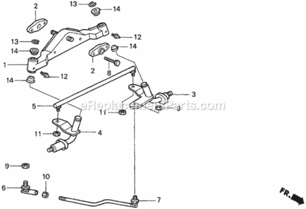 Part Location Diagram of 51220-V09-A01 Honda Knuckle, R.