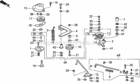 Part Location Diagram of 90762-V09-A01 Honda Pin, Spring
