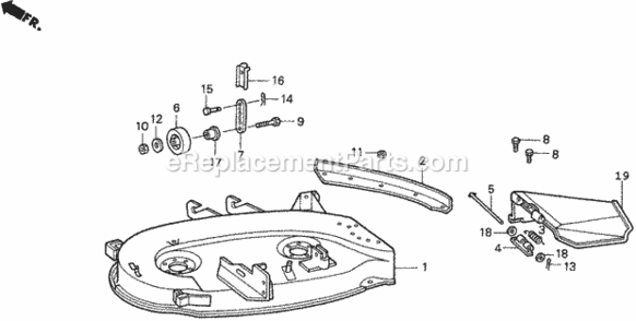 Part Location Diagram of 91561-V09-A01 Honda Bushing, Cutter Deck