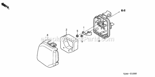 Air Cleaner Diagram and Parts List for HHT25S Type LTAVIN# HAFA-1000001 to HAFA-9999999 Honda Trimmer