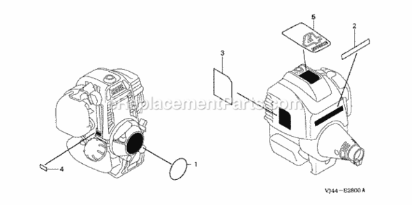 Labels 1 Diagram and Parts List for HHT25S Type LTAVIN# HAFA-1000001 to HAFA-9999999 Honda Trimmer