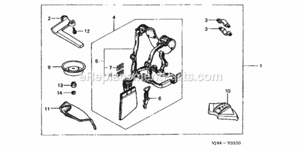 Barrier Kit Diagram and Parts List for HHT25S Type LTAVIN# HAFA-1000001 to HAFA-9999999 Honda Trimmer