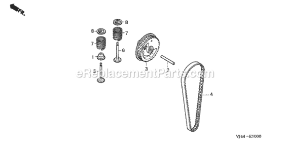 Cam Pulley Diagram and Parts List for HHT25S Type LTAVIN# HAFA-1000001 to HAFA-9999999 Honda Trimmer